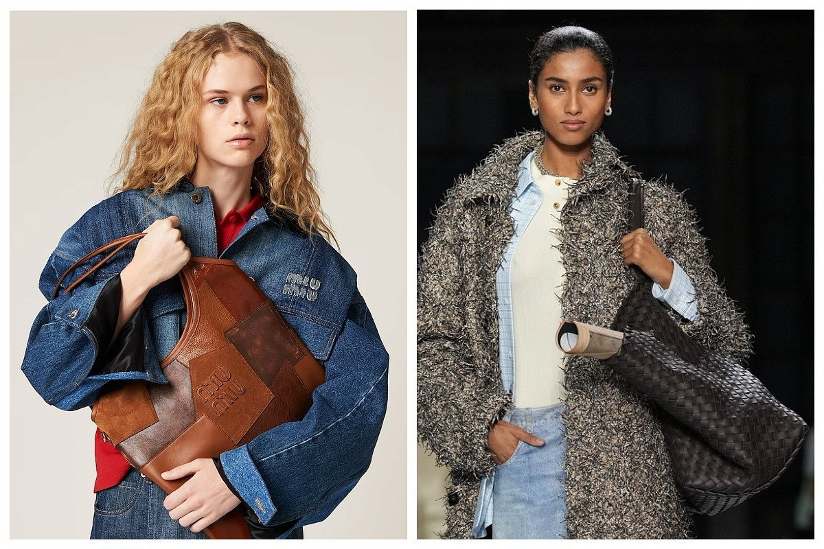 Макросумки из коллекций Miu Miu и Bottega Veneta. Фото: kendam.com