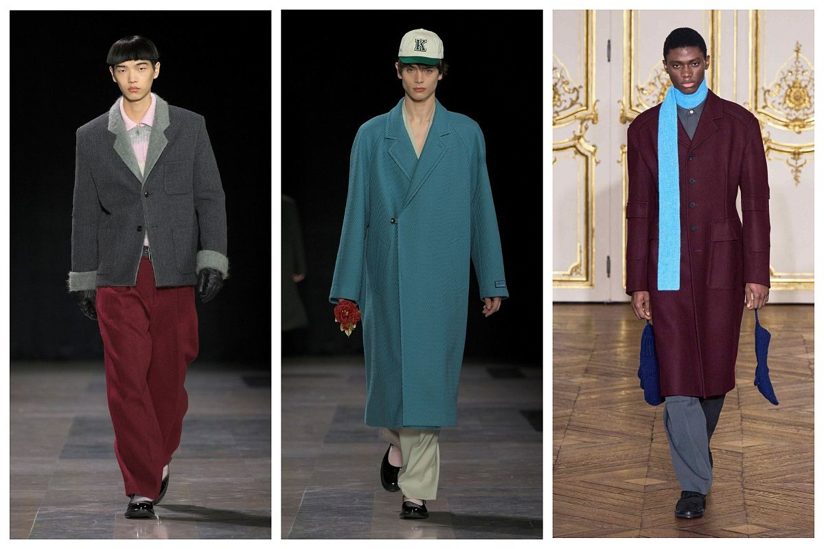 Пальто Kenzo (1-2) и Wooyoungmi. Сезон: FW 2025 Menswear. Фото: WWD